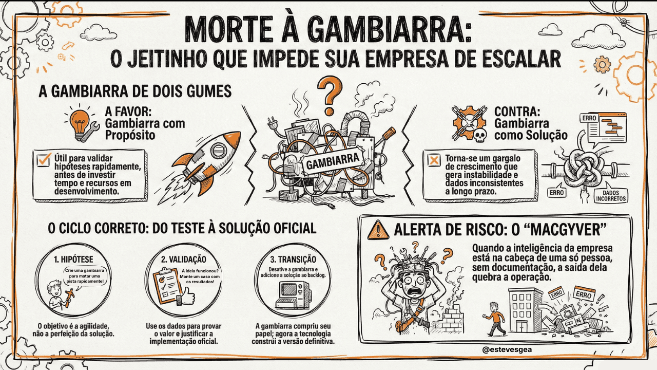 Morte à Gambiarra: Por que o "Jeitinho Brasileiro" está Impedindo sua Empresa de Escalar