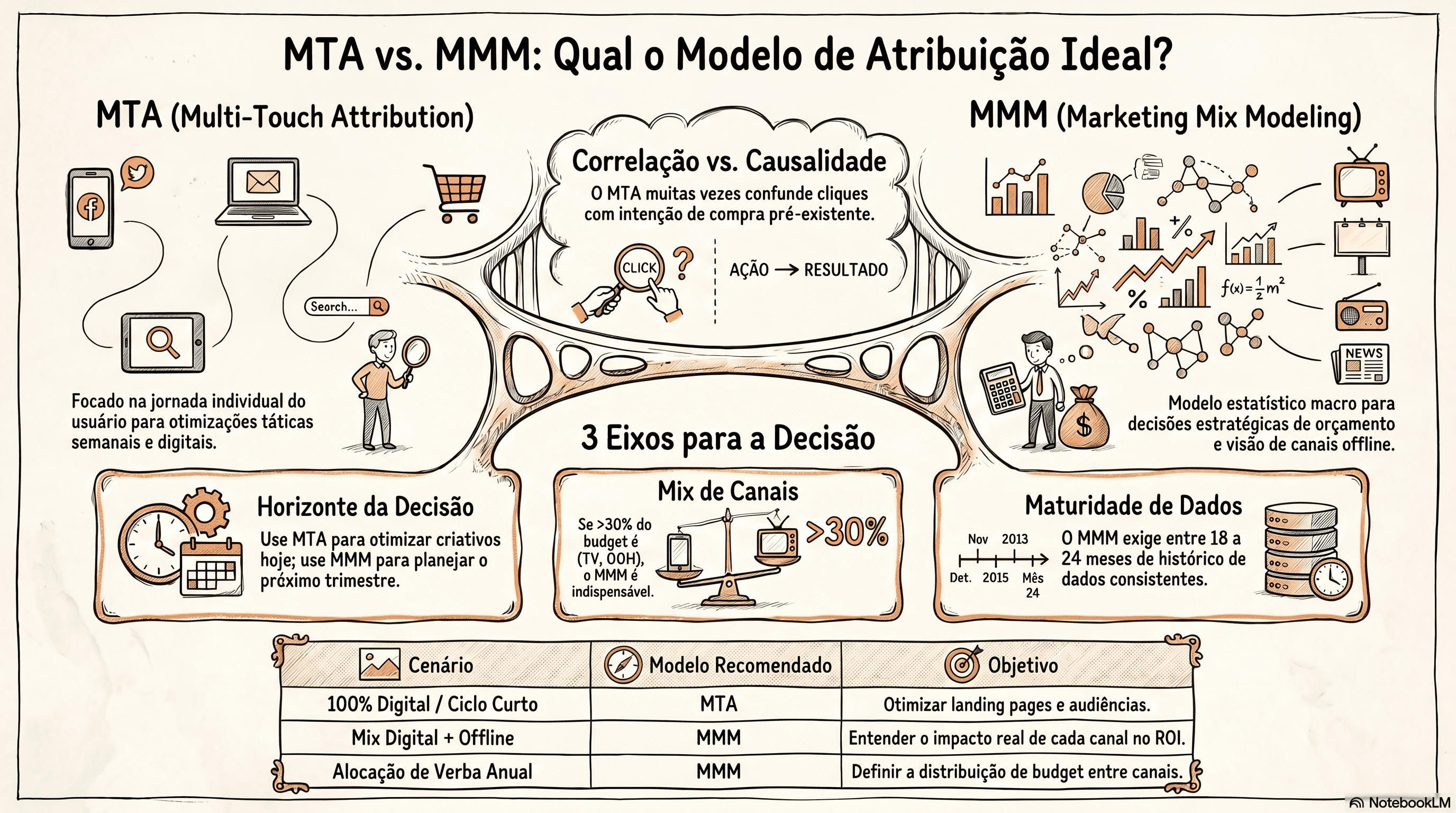 MTA vs MMM: Por Que Sua Atribuição de Marketing É uma Ficção com Duas Casas Decimais