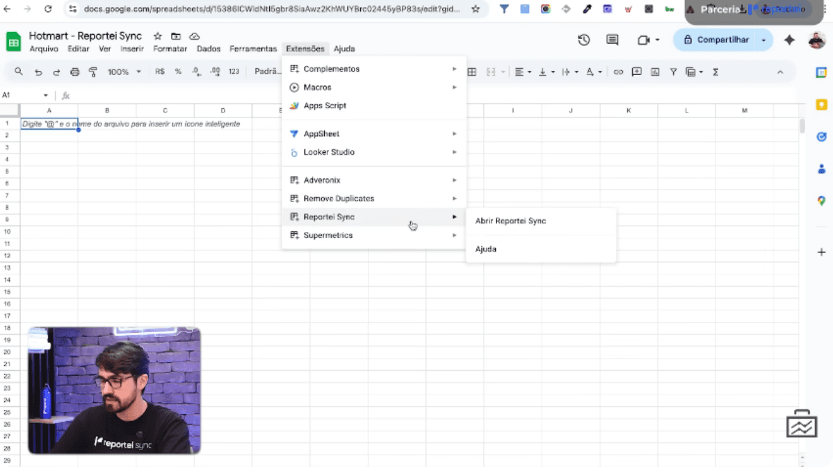 Etapa 1 - Passo 1 - Dashboard Hotmart com Reportei Sync.png